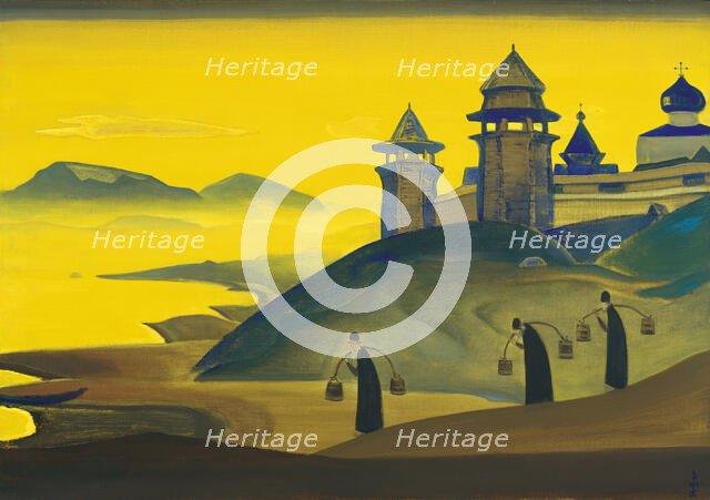 And We are Trying (From Sancta series), 1922. Creator: Roerich, Nicholas (1874-1947).