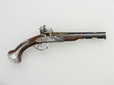 Pair of Double-Barreled Flintlock Pistols, French, Paris, 1752-53. Creator: Francois-Alexander Chasteau.