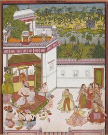 Maharaja of Kotah Listening to Music and Watching Dancers, c. 1820. Creator: Unknown.