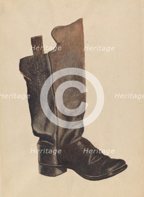 Child's Boot, c. 1937. Creator: Earl Butlin.