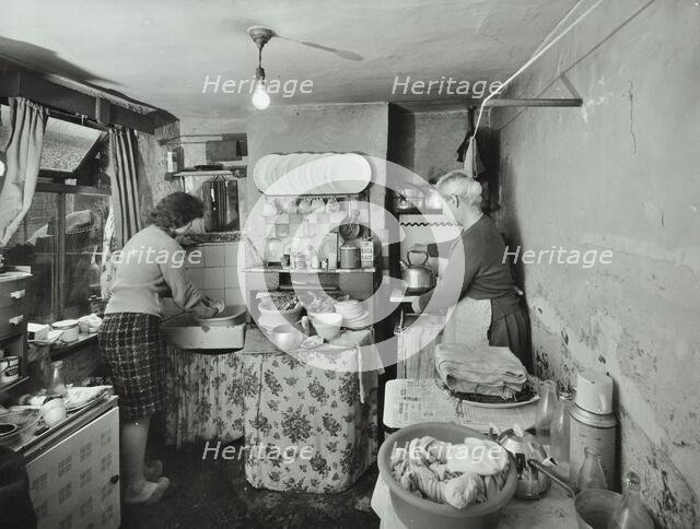 47 Monier Street, Poplar, London: kitchen in dilapidated condition, 1962. Creator: Unknown.