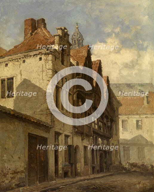 Stoelstraat and the Tower of the St Paul’s Church, c1870s. Creator: Hendrik Frans Schaefels.