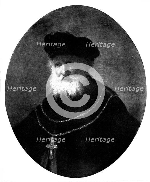 An old man's portrait - by Rembrandt, 1895. Creator: Unknown.