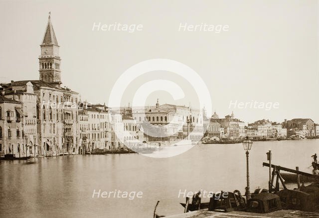 Untitled (20), c. 1890. [Grand Canal with Doge's Palace in the distance, Venice]. Creator: Unknown.