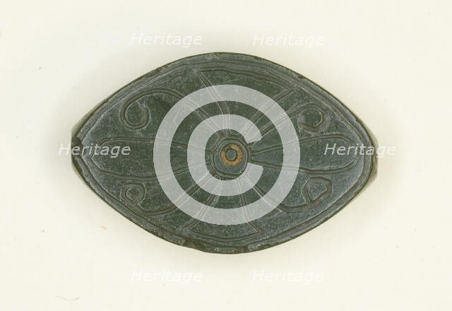 Cowroid: Floral Motif, Egypt, New Kingdom, Dynasty 18 (1550-1069 BCE). Creator: Unknown.