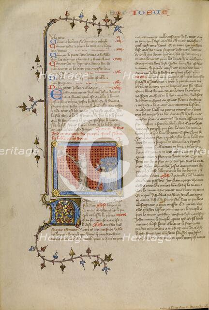 Moses Made Commander of the Israelites, about 1360-1370. Creator: Master of Jean de Mandeville.