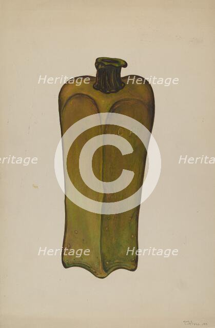 Bottle, 1940. Creator: Marie Lutrell.