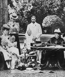 Queen Victoria and family at Osborne House, late 19th century. Artist: Unknown