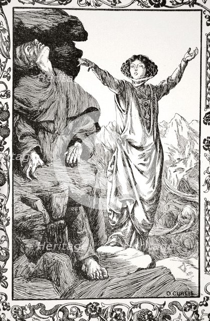 'She caused the rock to shut down', 1905.  Artist: Dora Curtis