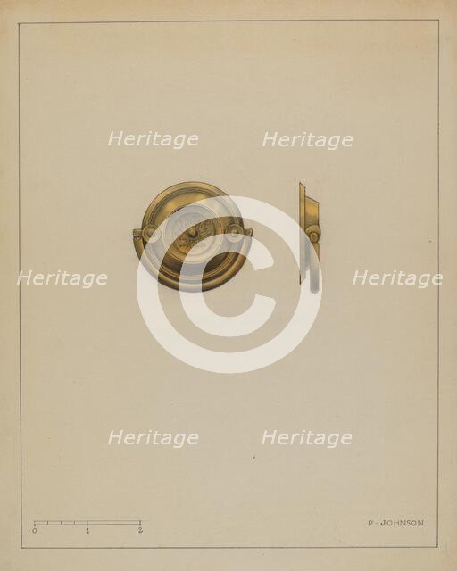 Drawer Pull, c. 1936. Creator: Philip Johnson.