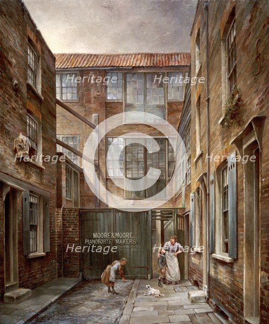 Newnham's Place, Bishopsgate, 1890-1891. Artist: Walter Riddle