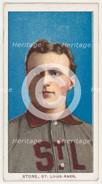 Stone, St. Louis, American League, from the White Border series (T206) for the American..., 1909-11. Creator: American Tobacco Company.