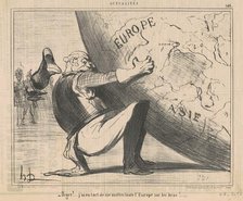Bigre!...j'ai eu tort de me mettre..., 1855.  Creator: Honore Daumier.