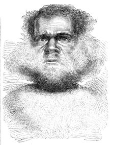 Sketches in Southern Australia - Man of South Australia, from a photograph, 1857. Creator: Unknown.