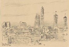New York Sky Line, Light Buildings, 1918. Creator: Frederick Childe Hassam.