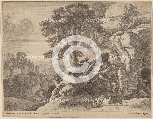 Saint Jerome in the Wilderness. Creator: Herman van Swanevelt.