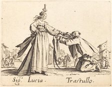 Signa. Lucia and Trastullo, c. 1622. Creator: Jacques Callot.