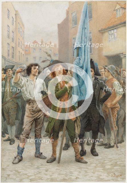 Barnaby Rudge Helping Lead the Gordon Riots, 1884. Creator: Charles Green (British, 1840-1898).