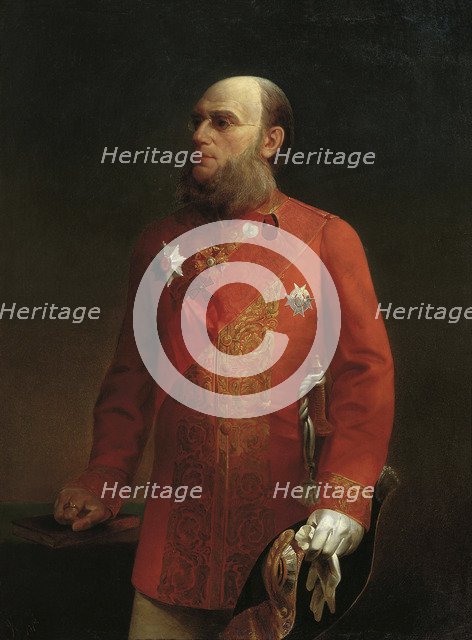 Portrait of the Russian geographer Pyotr Semenov-Tyan-Shansky', (1827-1914), 1874. Creator: Kolesov, Alexei Mikhailovich (1834-1902).