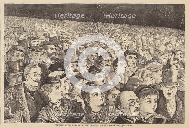 Fire-Works on the Night of the Fourth of July, published 1868. Creator: Winslow Homer.