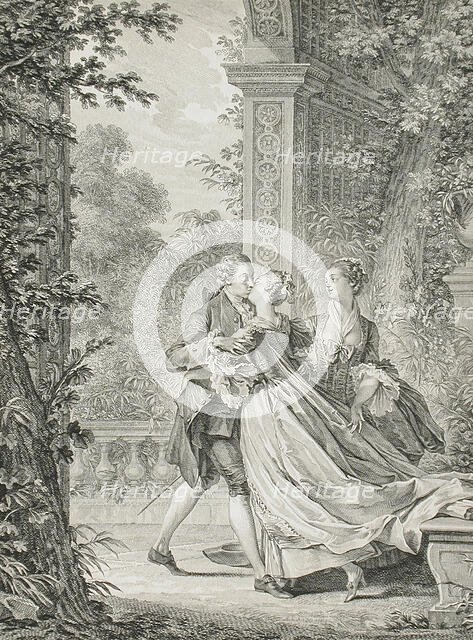 The First Kiss of Love, 1773. Creator: Noel Le Mire.