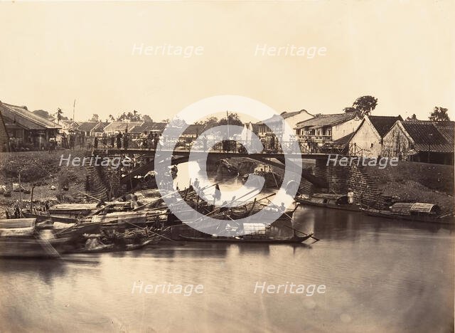 Vue de la Ville Chinoise (Cholen) Feuille No. 2, Saïgon, Cochinchine, 1866. Creator: Emile Gsell.