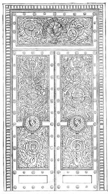 Brass Gates of St. George's Hall, Liverpool, 1854. Creator: Unknown.