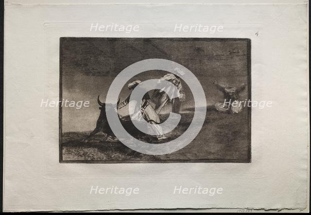 Bullfights: They Play Another with the Cape in an Enclosure, 1876. Creator: Francisco de Goya (Spanish, 1746-1828).