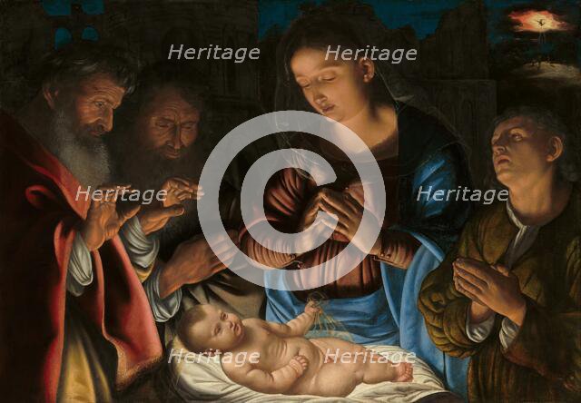 The Adoration of the Shepherds, 1530s. Creator: Giovanni Girolamo Savoldo.