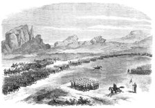 The Abyssinian Expedition: review of the British Army on the Queen's birthday, at Senafe, 1868. Creator: Unknown.