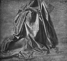 'Cast of Drapery for a Figure Kneeling to the Right', c1470 (1945). Artist: Leonardo da Vinci.