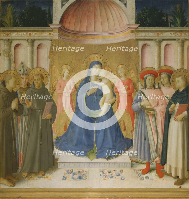 Sacra Conversazione (Pala von Bosco ai Frati), c. 1450. Creator: Angelico, Fra Giovanni, da Fiesole (ca. 1400-1455).