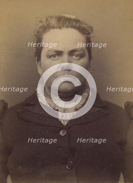 Pioger. Louise (veuve Lefèvre). 45 ans, né à Mézières (Sarthe). Giletière. Disposition du ..., 1894. Creator: Alphonse Bertillon.