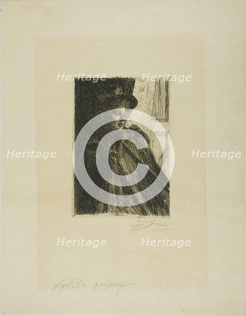 Olga Bratt, 1892. Creator: Anders Leonard Zorn.