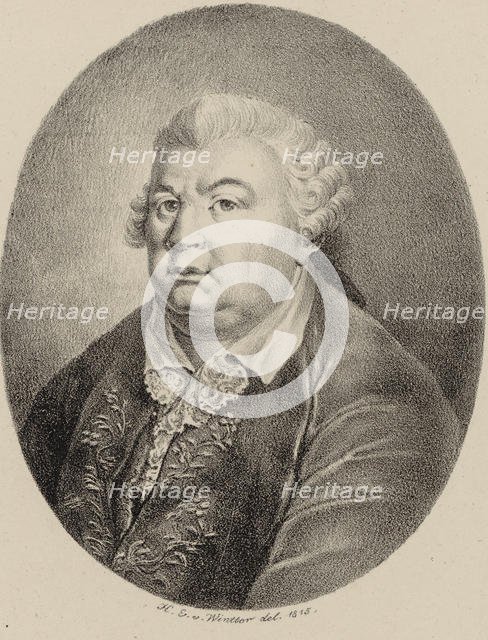 Portrait of the composer Niccolò Jommelli (1714-1774), 1815. Creator: Winter, Heinrich Eduard von (1788-1825).