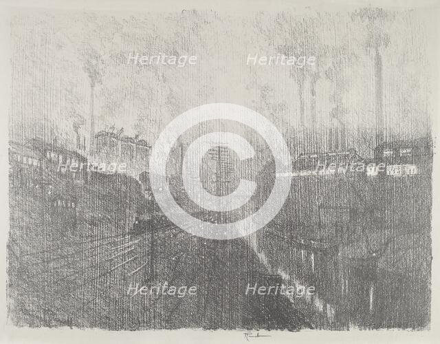 Evening in the Munitions Country, 1916. Creator: Joseph Pennell.