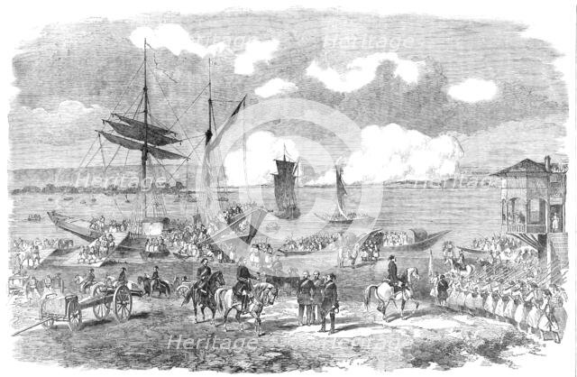 Oltenitza, from Turtukai - from an original drawing, 1854. Creator: Unknown.