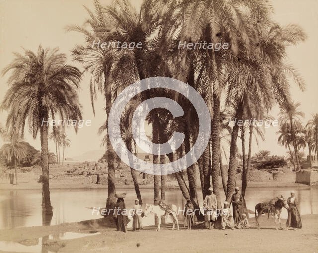 View of a Village along the Nile, 19th century. Creator: Anon.
