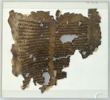 Manuscript Leaf Fragment, Coptic, 4th-7th century. Creator: Unknown.