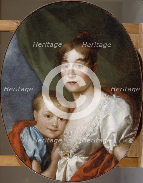 Portrait of Countess Ekaterina Alexandrovna Shakhovskaya (1777-1846) with Daughter, 1807. Artist: Levitsky, Dmitri Grigorievich (1735-1822)