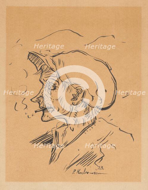 Study of a Head for At the Table, c1940. Creator: Arnold Peter Weisz-Kubincan.