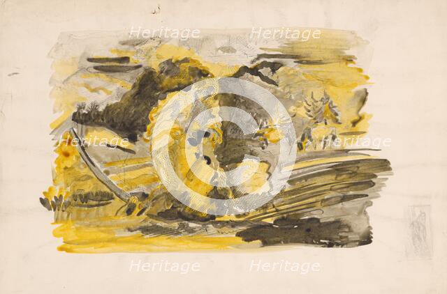 Picking potatoes, around 1940. Creator: Arnold Peter Weisz-Kubincan.