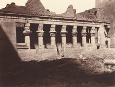 Philae, Cour Intérieure, Colonnade de l'Ouest, 1859/1860. Creator: Louis de Clercq.