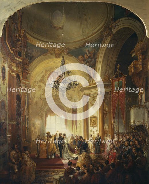 The Marriage of Prince Alfred, Duke of Edinburgh to Grand Duchess Maria Alexandrovna, 23 January 187 Creator: Chevalier, Nicholas (1828-1902).