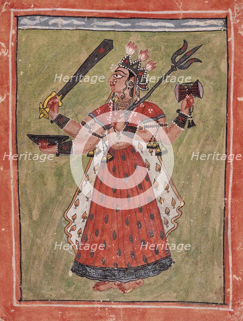 The Hindu Goddess Durga, Late 17th century. Creator: Unknown.