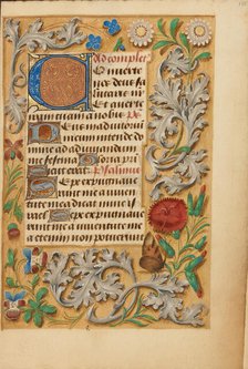 Decorated Initial C; Crohin-La Fontaine Hours, about 1480-1485 ?. Creator: Unknown.