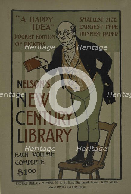 A happy idea [..] Nelson's new century library, c1895 - 1911. Creator: Unknown.