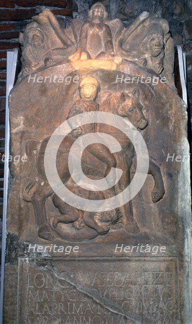 Roman tombstone of Longinus Sdapeze, 1st century. Artist: Unknown