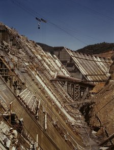 Shasta dam under construction, California, 1942. Creator: Russell Lee.