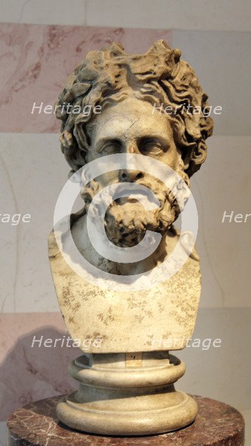 Head of Asklepios, Greek God of Healing. Artist: Unknown